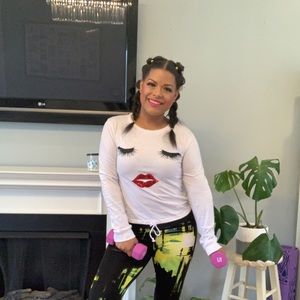 Kiss and lashes long sleeve tshirt